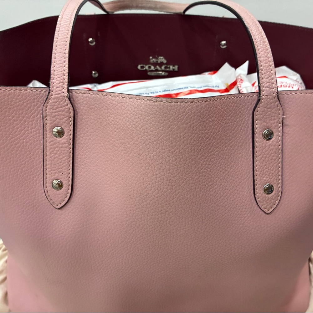Coach Pink Women's tote Bag-preowned - Picture 7 of 13